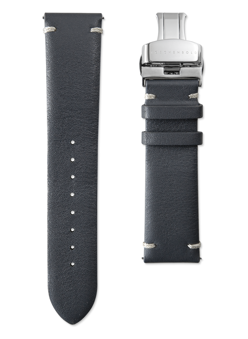 Grey Italian Leather Strap – ROSCHENBOLD